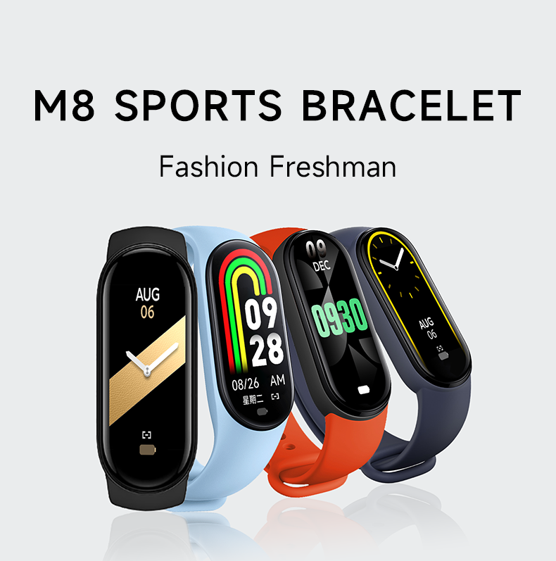 M8 D20 Smart Band, USB Direct Charging Smart Watch Bracelet, Sports Fitness Tracker with Live Wallpaper, Heart Rate Monitor & Pedometer
