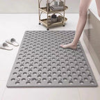 Large Hole Eco-friendly PVC Non-Slip Mat - Suction Cup, Thickened, Hollow Drainage for Bathroom & Toilet