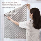 Large Hole Eco-friendly PVC Non-Slip Mat - Suction Cup, Thickened, Hollow Drainage for Bathroom & Toilet