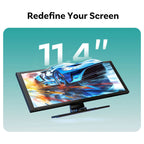 🔥50% OFF! 🔥11.4 Inch 4K Ultra HD Portable Car Touch Screen, Wireless CarPlay & Android Auto GPS Navigator, Worldwide Map Navigation, Plug & Play Car Entertainment Display with Netflix YouTube Support & 1-Year Warranty