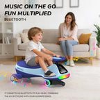 🔥Limited-Time Offer🔥12V Dual Mode Electric Wiggle Car: Swing Ride-On Toy with LED Lights, Bluetooth Music & Anti-Rollover