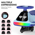 🔥Limited-Time Offer🔥12V Dual Mode Electric Wiggle Car: Swing Ride-On Toy with LED Lights, Bluetooth Music & Anti-Rollover