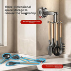 Final 4 Hours: 35%OFF 🔥Single Tier Suction Cup Octopus Kitchen Hook - No-Drill Wall-Mounted Spoon and Spatula Storage Organizer