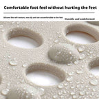Large Hole Eco-friendly PVC Non-Slip Mat - Suction Cup, Thickened, Hollow Drainage for Bathroom & Toilet