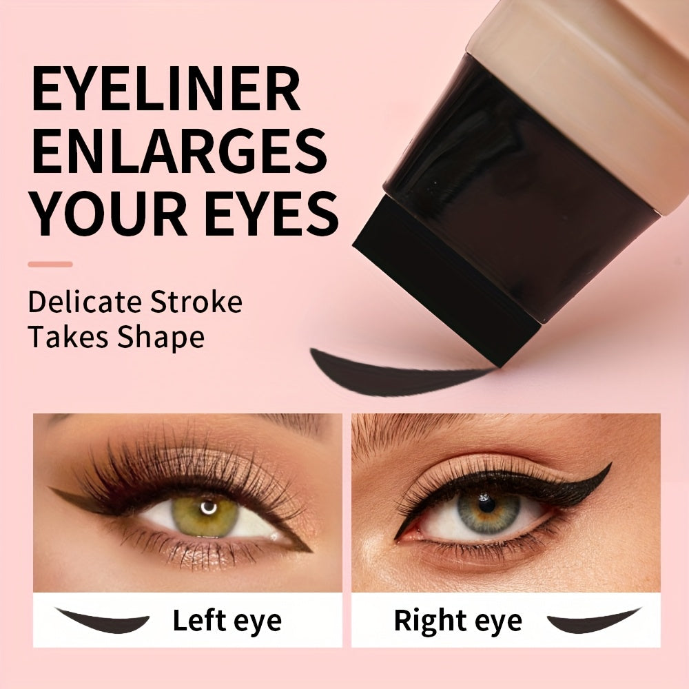 Double-Sided Rotating Eyeliner Stamp Pen | Black & Brown Waterproof