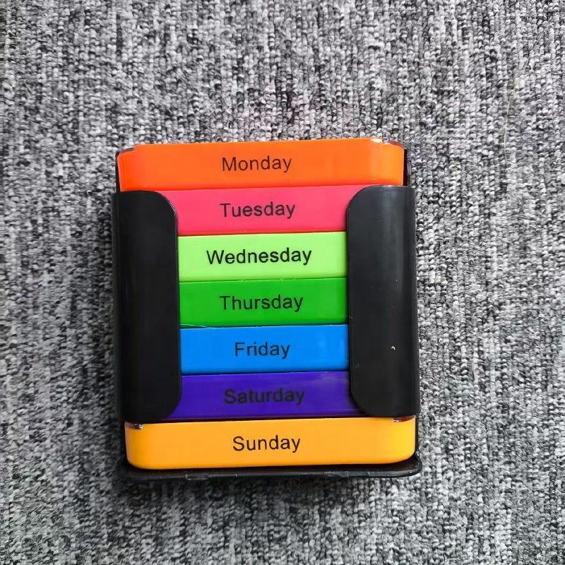Portable 7-Day Medicine Box - 28 Compartments Custom Food-Grade Plastic Weekly Pill Storage Box