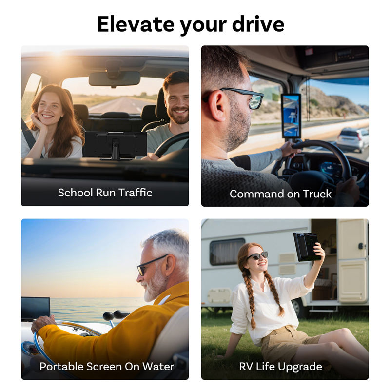 🔥50% OFF! 🔥11.4 Inch 4K Ultra HD Portable Car Touch Screen, Wireless CarPlay & Android Auto GPS Navigator, Worldwide Map Navigation, Plug & Play Car Entertainment Display with Netflix YouTube Support & 1-Year Warranty