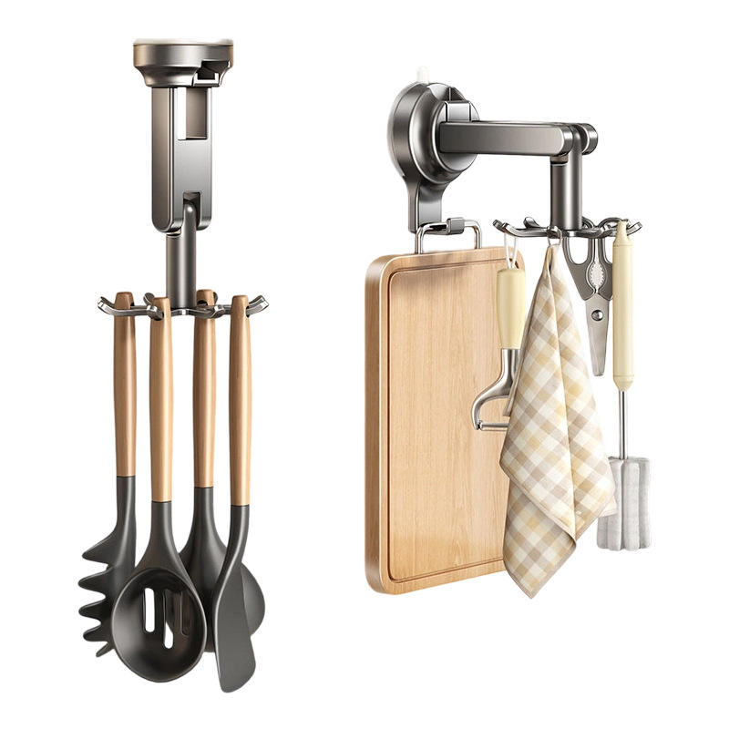 Final 4 Hours: 35%OFF 🔥Single Tier Suction Cup Octopus Kitchen Hook - No-Drill Wall-Mounted Spoon and Spatula Storage Organizer