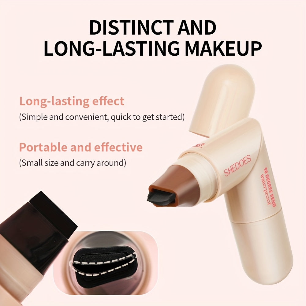 Double-Sided Rotating Eyeliner Stamp Pen | Black & Brown Waterproof