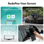 🔥50% OFF! 🔥11.4 Inch 4K Ultra HD Portable Car Touch Screen, Wireless CarPlay & Android Auto GPS Navigator, Worldwide Map Navigation, Plug & Play Car Entertainment Display with Netflix YouTube Support & 1-Year Warranty