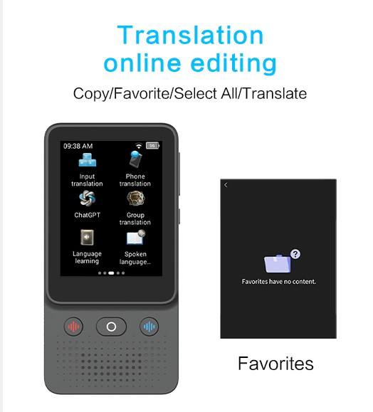 🔥60% OFF! 🔥Portal Smart AI Voice Photo Translator Device Online Offline Real Time 138 Languages Translation Equipment Machine for Travel