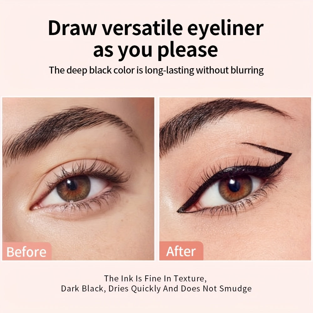 Double-Sided Rotating Eyeliner Stamp Pen | Black & Brown Waterproof