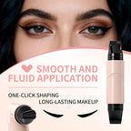Double-Sided Rotating Eyeliner Stamp Pen | Black & Brown Waterproof