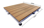 Quick-Assemble WPC Decking Kit Aluminum Adjustable Support Terrace Flooring System