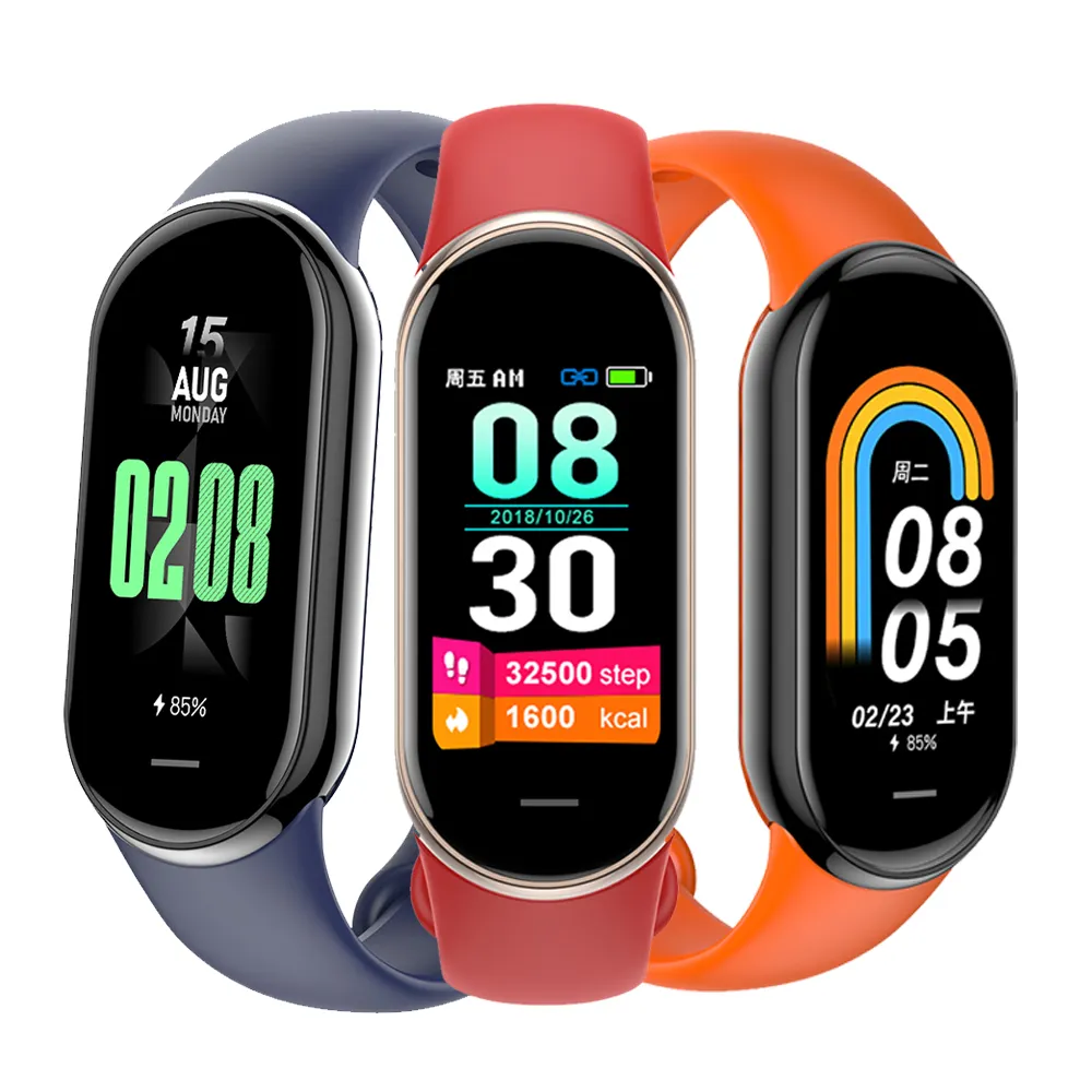 M8 D20 Smart Band, USB Direct Charging Smart Watch Bracelet, Sports Fitness Tracker with Live Wallpaper, Heart Rate Monitor & Pedometer