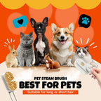 3 in 1 Pet Steam Brush | Rechargeable, Self-Cleaning, Deshedding & Massage Tool for Dogs & Cats