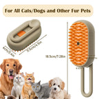 3 in 1 Pet Steam Brush | Rechargeable, Self-Cleaning, Deshedding & Massage Tool for Dogs & Cats