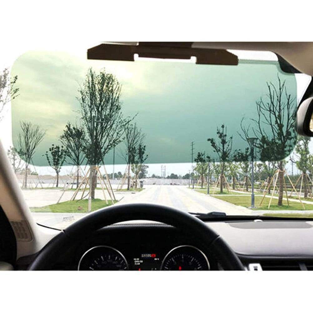 Car Anti-glare Driver Eye Protection Sun Visor Goggles - Yellow/Green, Day/Night Dual Use, Universal Fit