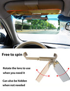 Car Anti-glare Driver Eye Protection Sun Visor Goggles - Yellow/Green, Day/Night Dual Use, Universal Fit