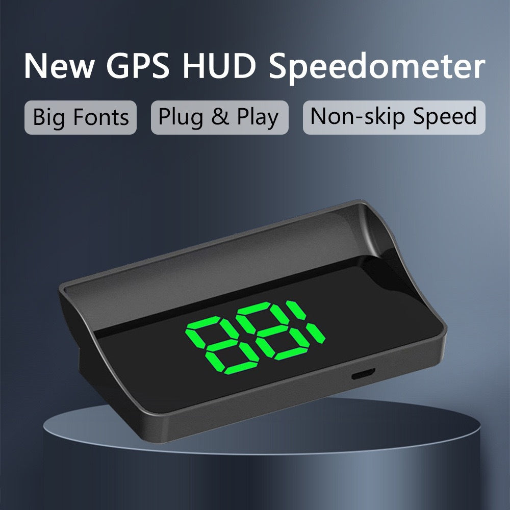 2025 New Car HUD Head Up Display | GPS Speedometer, HD Display, KMH/MPH, Multifunctional