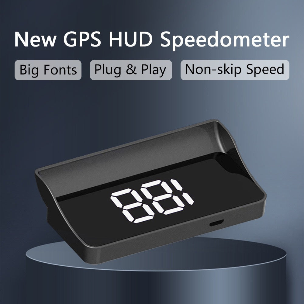 2025 New Car HUD Head Up Display | GPS Speedometer, HD Display, KMH/MPH, Multifunctional