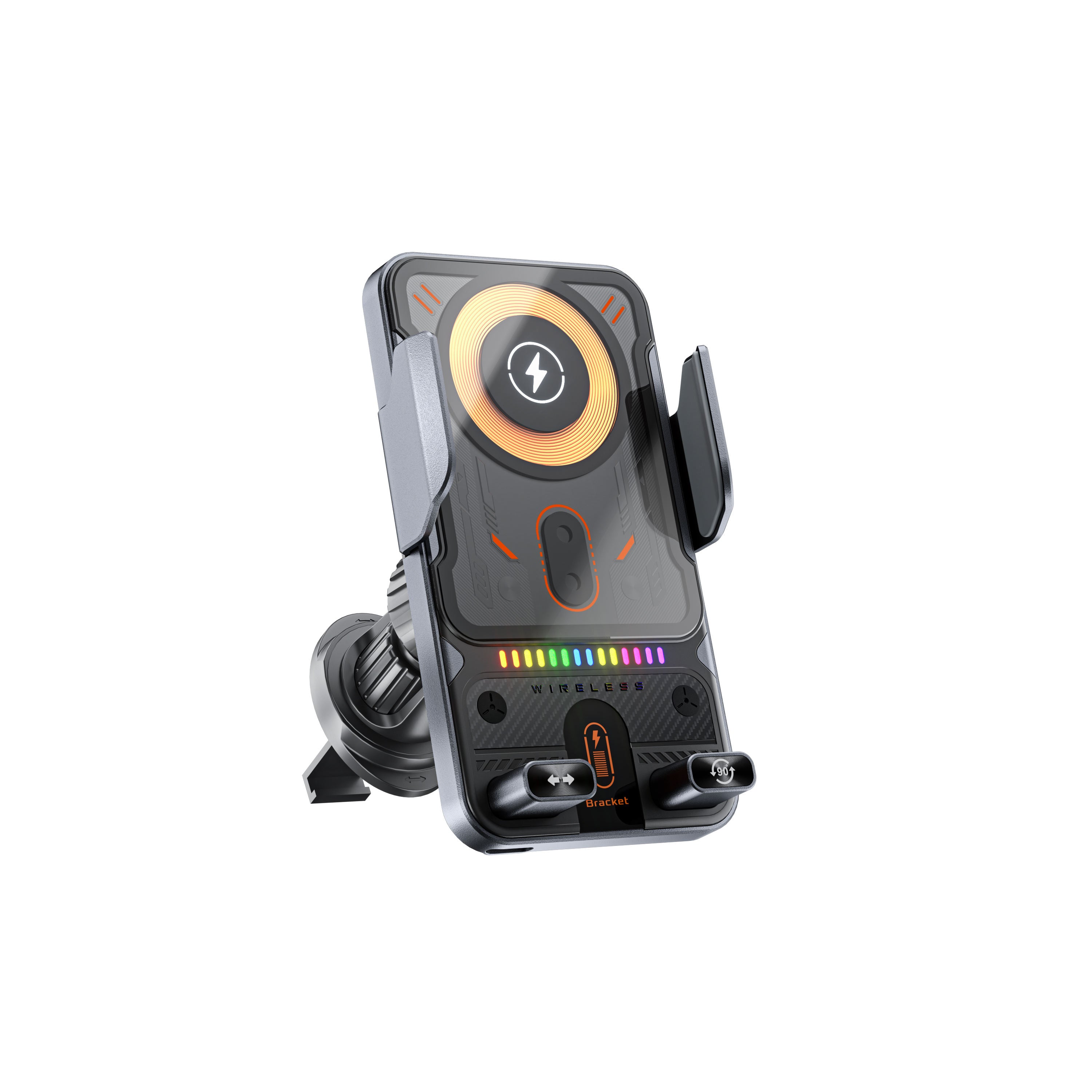 Limited Time: 30% OFF 🔥2026 New 15W Fast Charging Car Phone Holder, Infrared Smart Induction Wireless Charger, RGB Atmosphere Light, 360° Rotation Adjustable Height Air Vent Car Mount