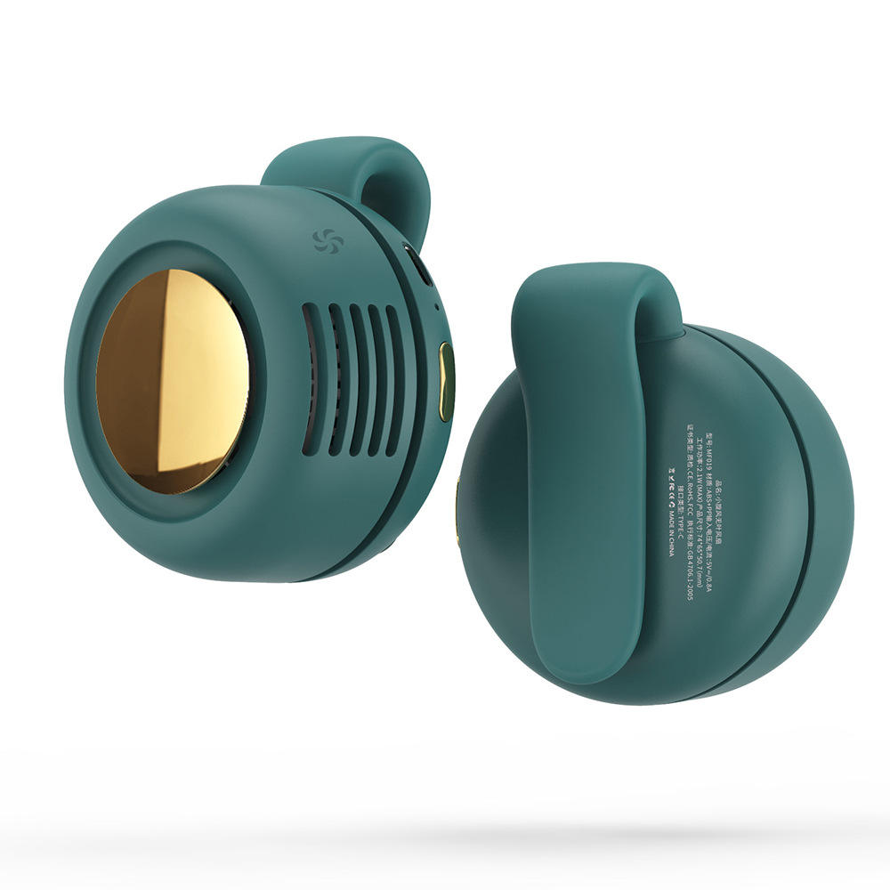 Limited Time: 30% OFF 🔥2 in 1 Waist Clip & Neck Bladeless Fan, 3 Speeds Adjustable Quiet Mini Portable Cooling Fan, 360° Rotate Hands-Free USB Rechargeable Personal Fan for Outdoor Travel Working