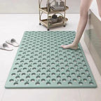 Large Hole Eco-friendly PVC Non-Slip Mat - Suction Cup, Thickened, Hollow Drainage for Bathroom & Toilet