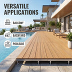 Quick-Assemble WPC Decking Kit Aluminum Adjustable Support Terrace Flooring System