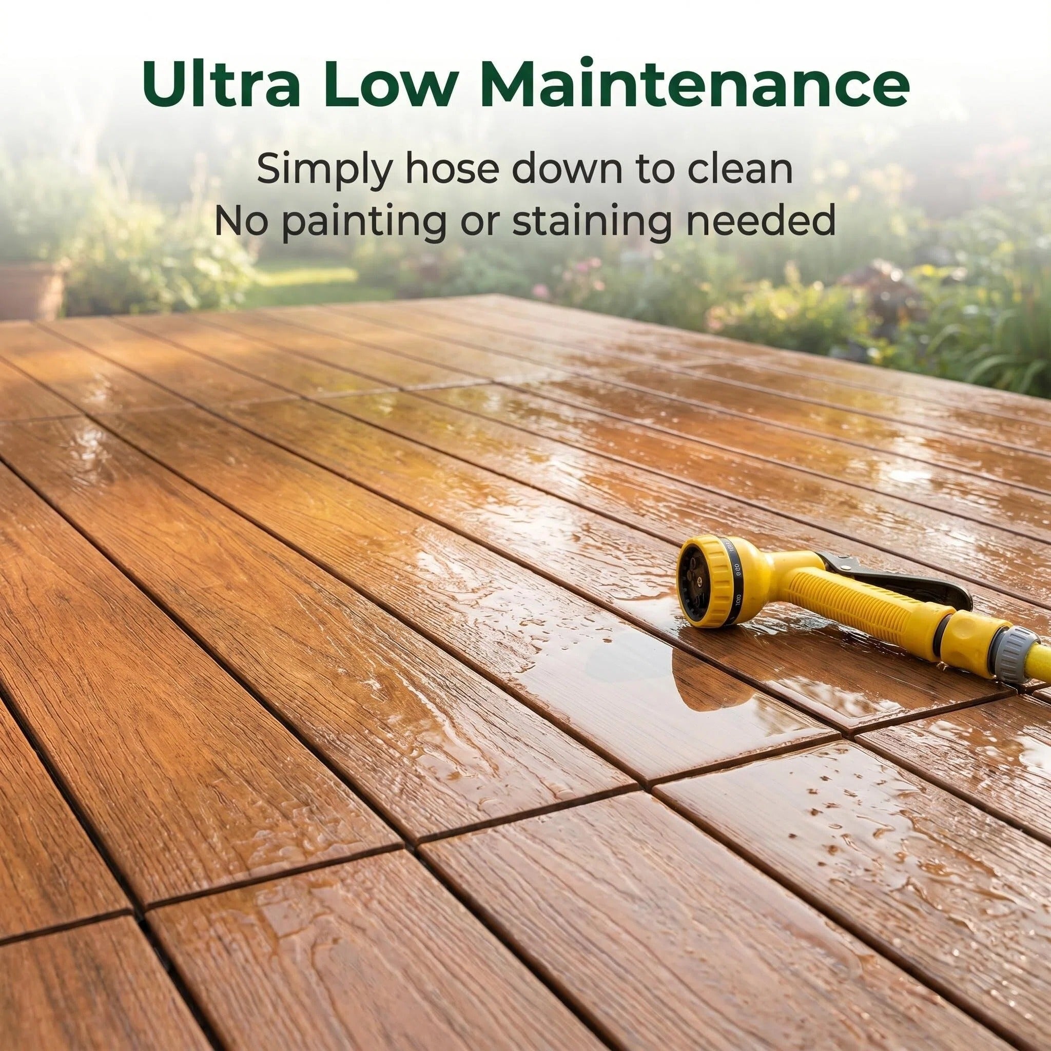 Quick-Assemble WPC Decking Kit Aluminum Adjustable Support Terrace Flooring System