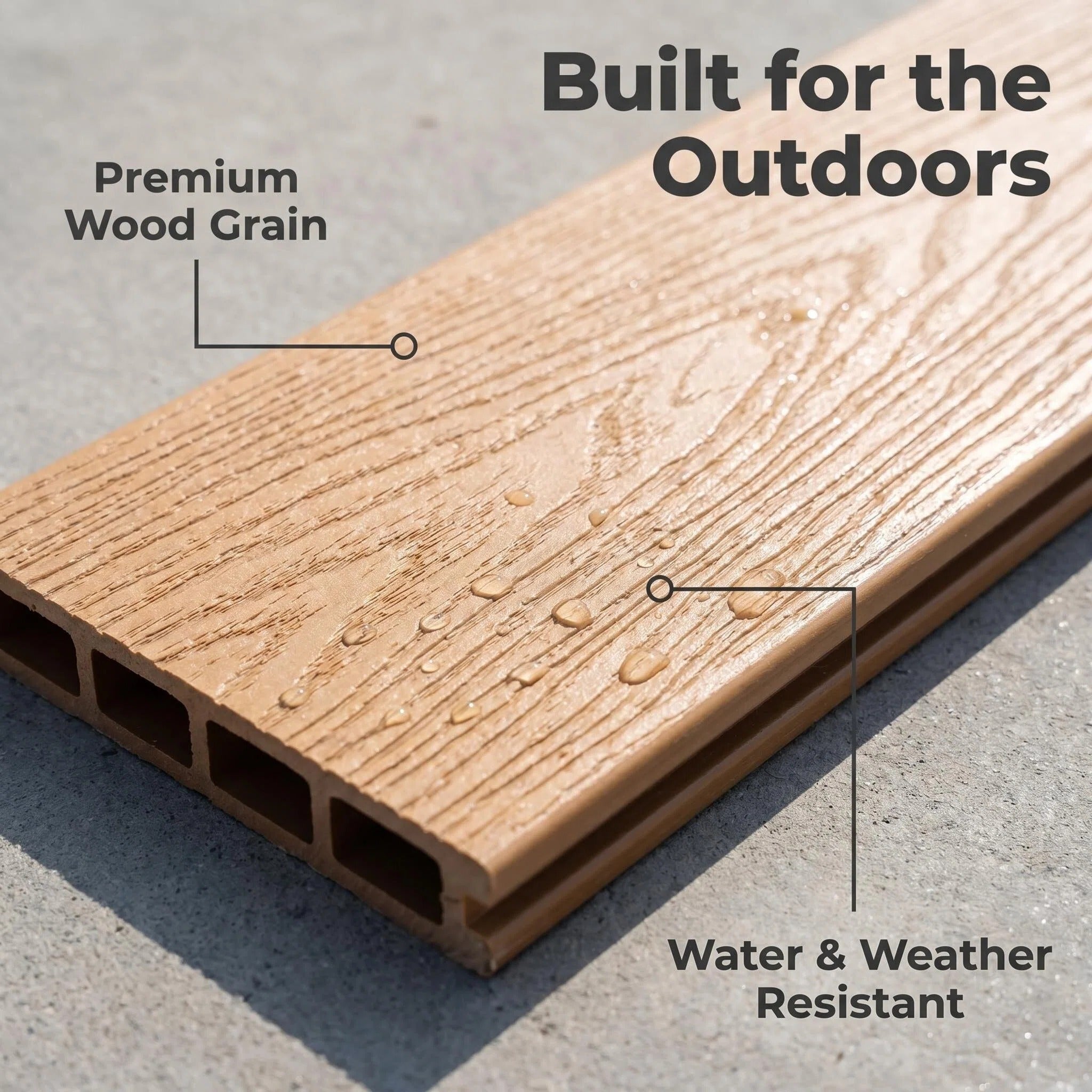 Quick-Assemble WPC Decking Kit Aluminum Adjustable Support Terrace Flooring System