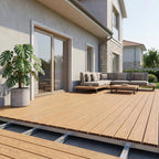 Quick-Assemble WPC Decking Kit Aluminum Adjustable Support Terrace Flooring System