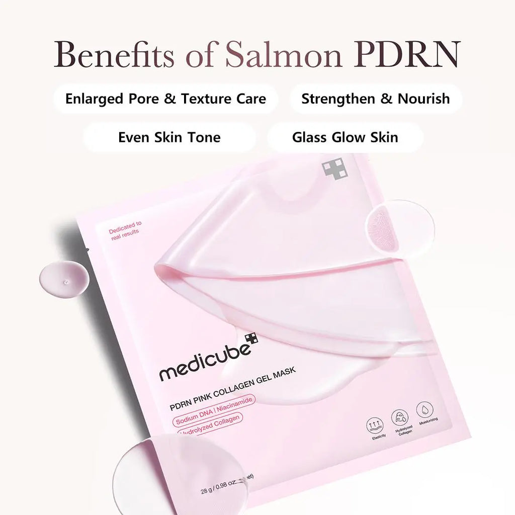 Medicube PDRN Pink Collagen Gel Mask (4 Sheets) | Salmon DNA Pink Glow