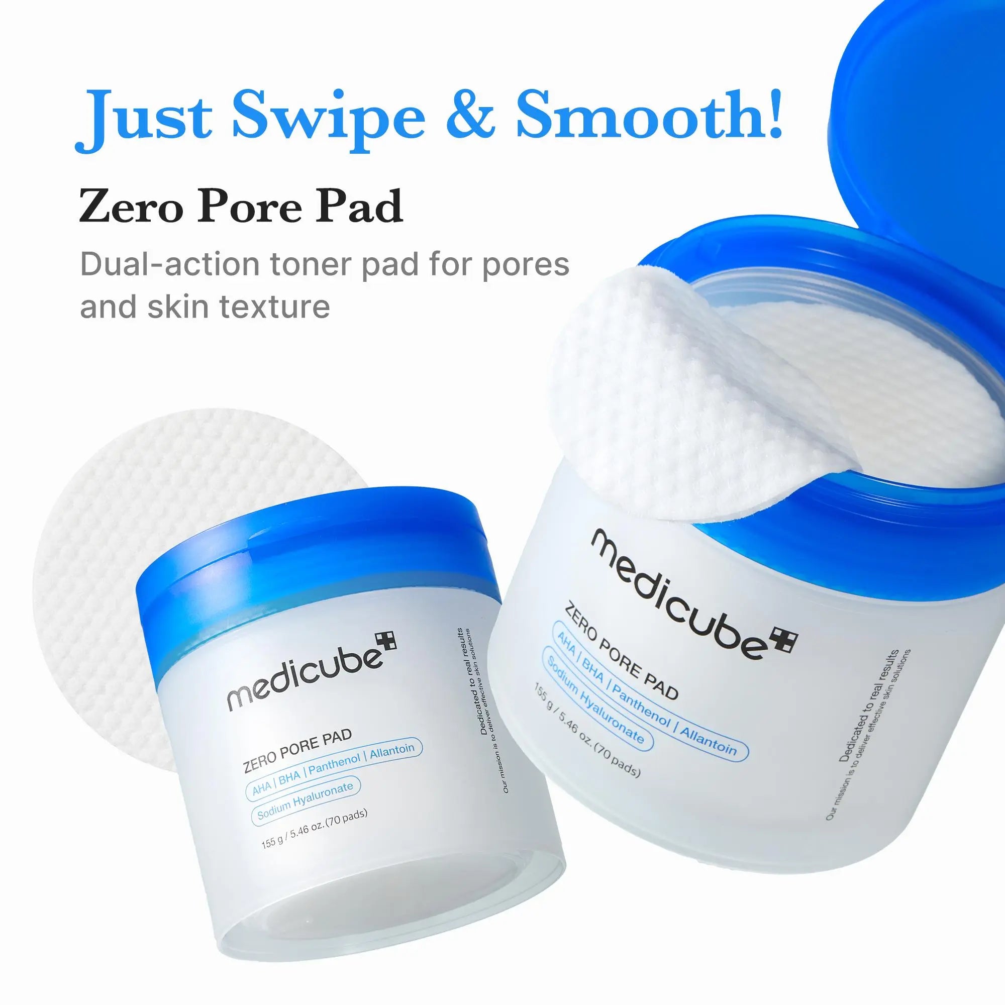 Medicube Zero Pore Pads (AHA+BHA) – Exfoliating Toner Pads