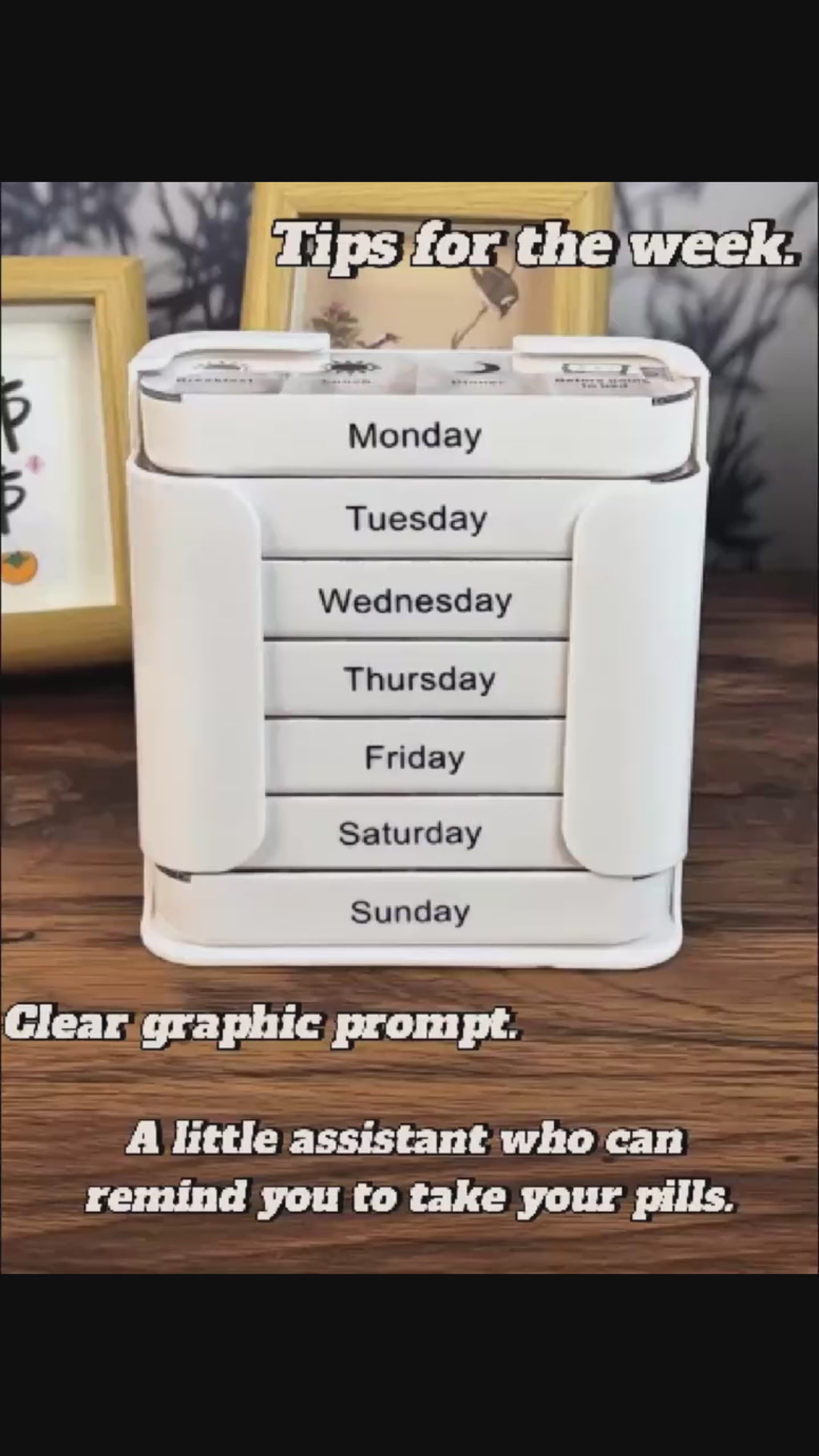 Portable 7-Day Medicine Box - 28 Compartments Custom Food-Grade Plastic Weekly Pill Storage Box